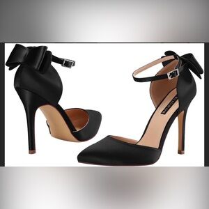 Elegant new Black High Heels with Bow size 9 women’s